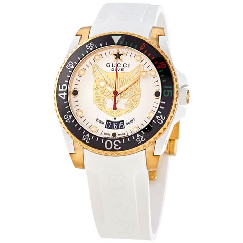 gucci ya136322|Gucci Dive Quartz White Dial Ladies Watch YA136322.